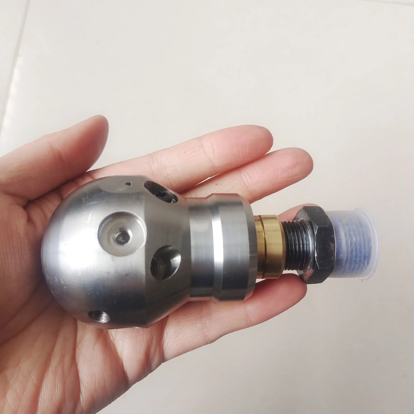 High quality ss sewer cleaning dredge cutter nozzle warthog high pressure washing WT-3/8 Rotating Ball spherical jetter nozzle