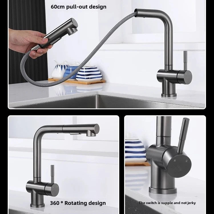 White Touch Kitchen Sink Faucets Hot Cold Pull Out Kitchen Sink Mixer Tap 304 Stainless Steel Sensor Touch on Kitchen Faucet