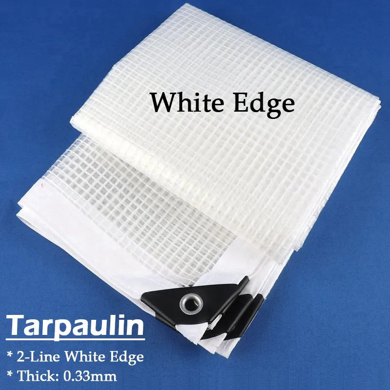 0.33MM Transparent PE Tarpaulin Garden Plant Shed Keep Warm Grid Rainproof Cloth Balcony Windows Rain Cover Waterproof Awning