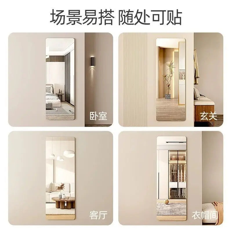 Acrylic soft mirror, wall self-adhesive dressing full-body mirror, fitting mirror high definition wall sticker without punching