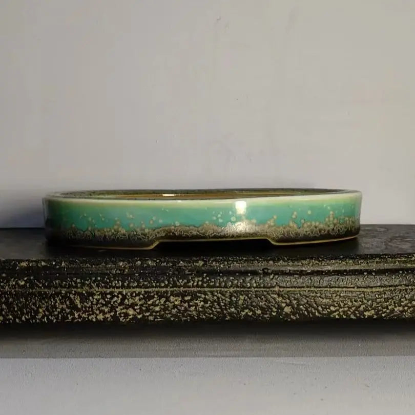 High Quality Mini Oval Glazed Bonsai Pot