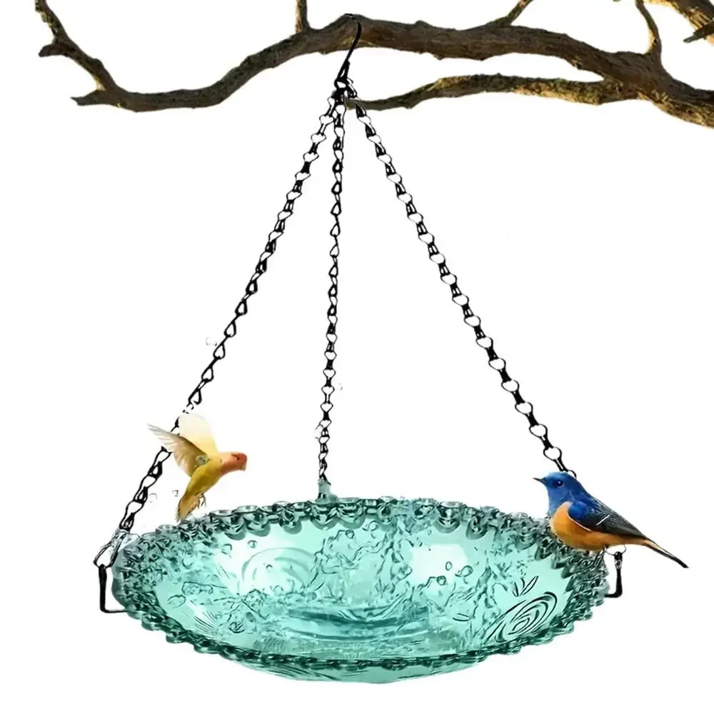 New Bird Flower Shaped Hanging Bird Feeder Birdbath for Garden Outdoor Decor Yard Farm Supplies Hummingbird Feeder Supplies