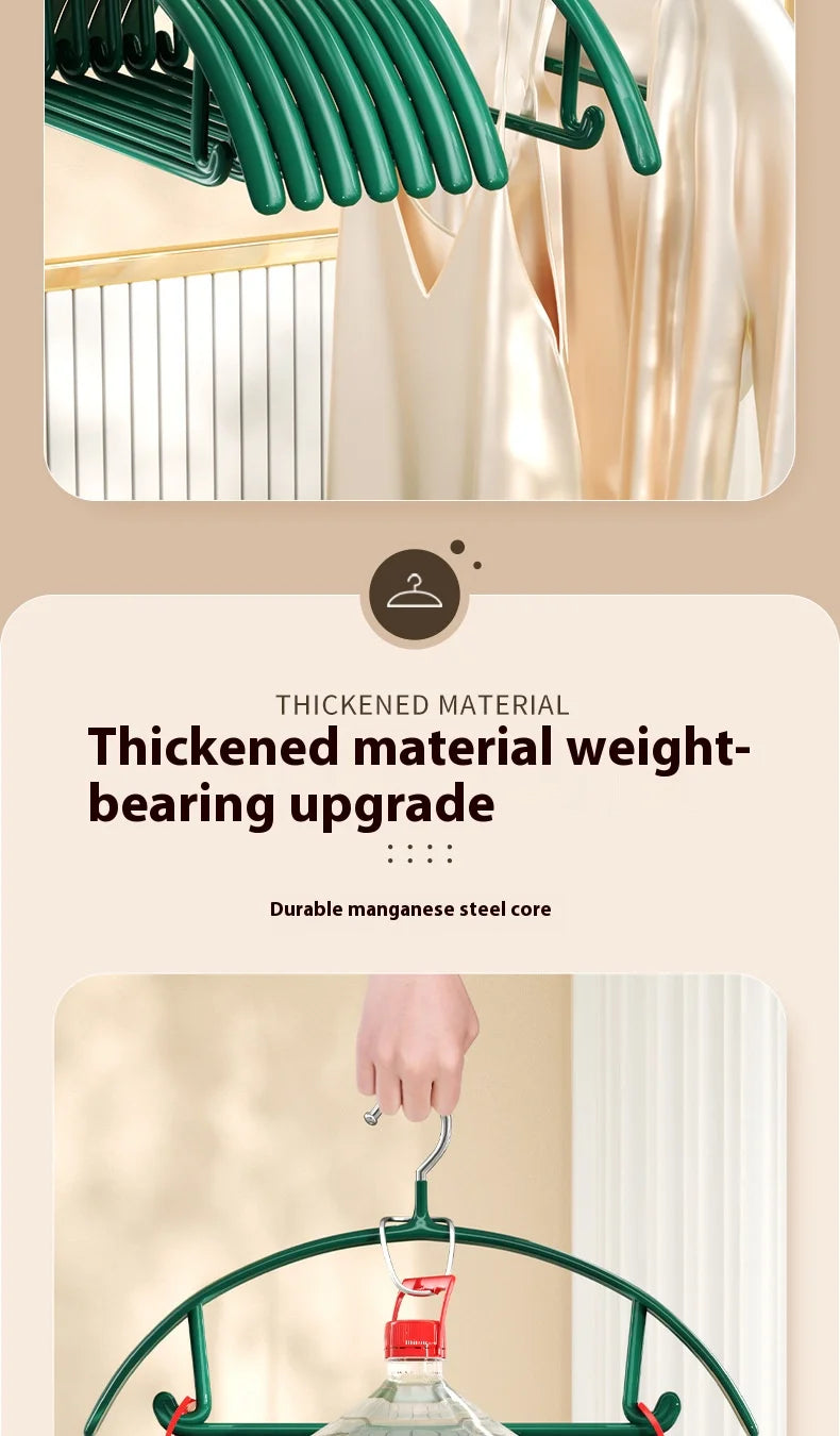 5pcs Nano seamless anti slip clothes hanger stand hanger non marking storage, thick clothing support, anti slip stainless steel