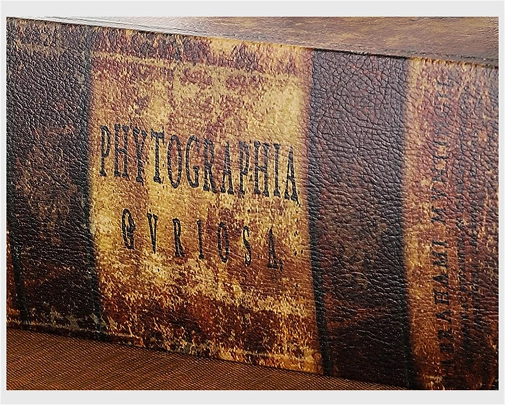 Retro European Simulation Book Tissue Box Wooden Coffee Table Napkin Storage Box Living Room Decoration Leather Tissue Organizer
