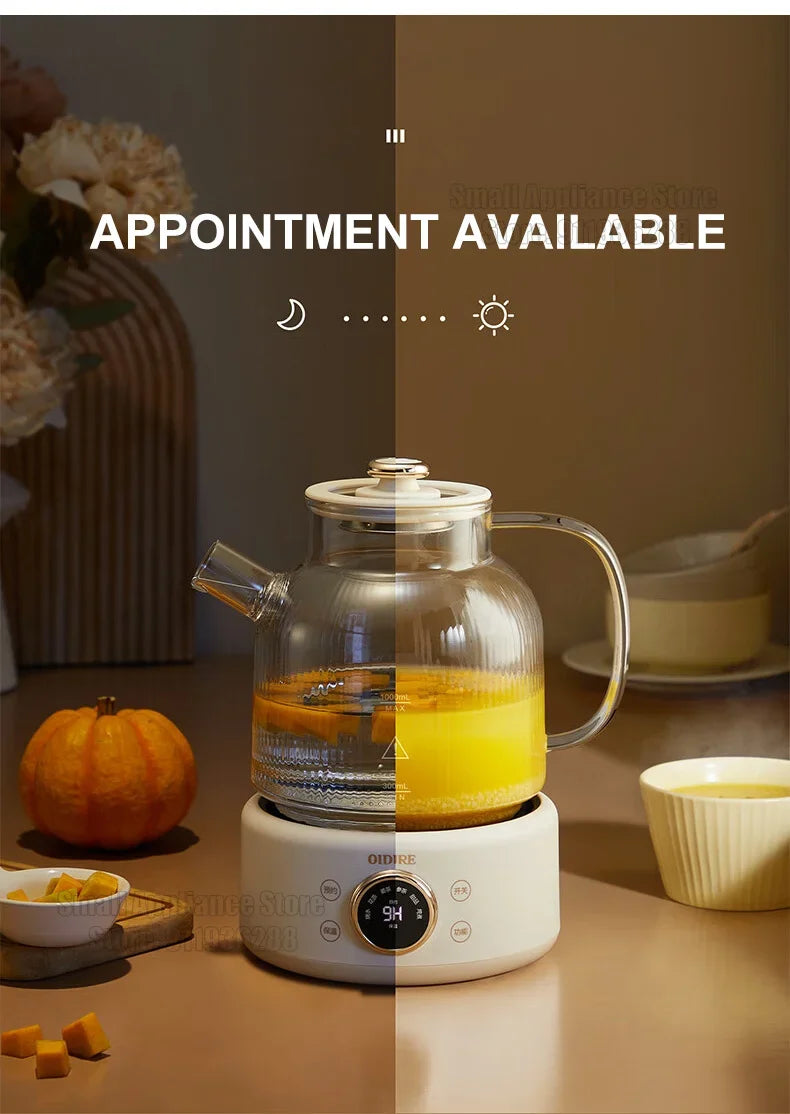 OIDIRE 220v Glass Electric Kettle Health Preserving Pot Tea Maker With Filter Reservation Temperature Adjustable Multi Cooker
