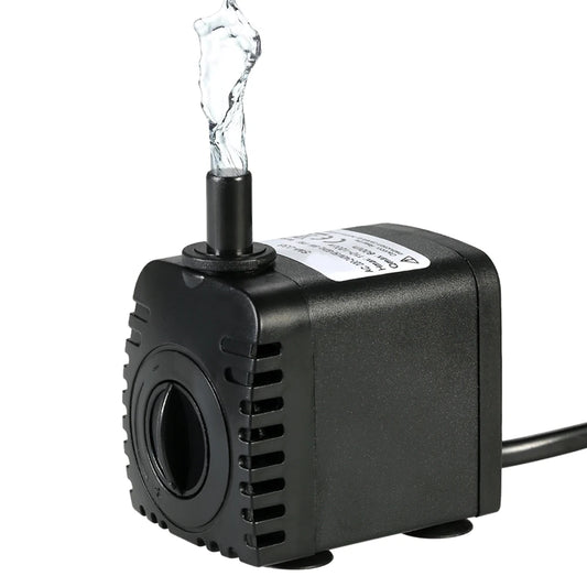600L/H 8W Submersible Pond Water Pump for Aquarium Tabletop Fountains Pond Water Gardens and Hydroponic Systems with 2 Nozzles