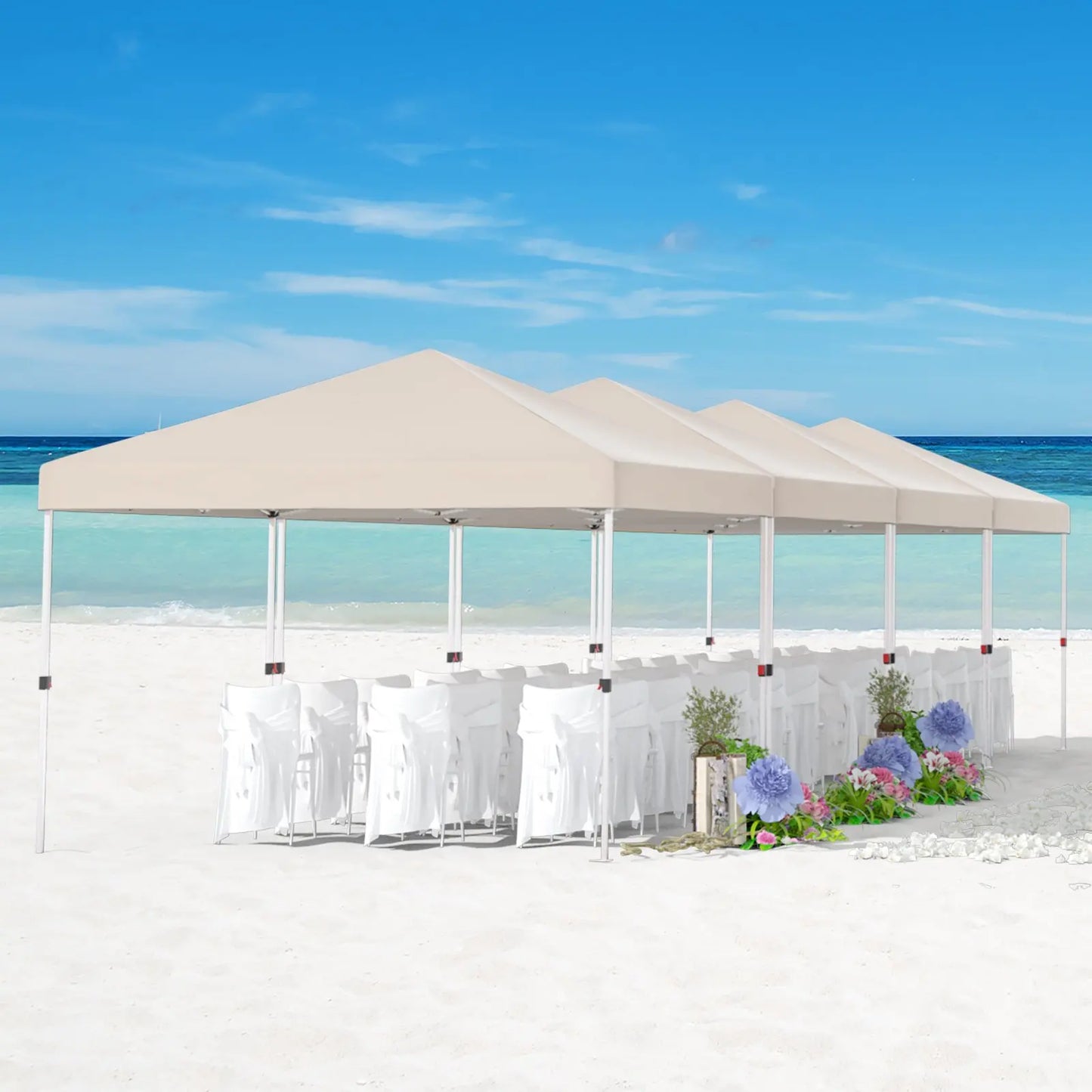 3x3M Gazebo Tent Pop up Canopy Instant with Bag Bonus 4 Weight Sandbags,& Carry Bag Foldable Shelter Outdoor Garden Tent