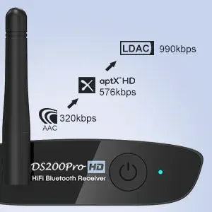 1Mii DS200Pro HiFi 5.2 Music Receiver for Home Stereo with Audiophile DAC aptX HD & LDAC