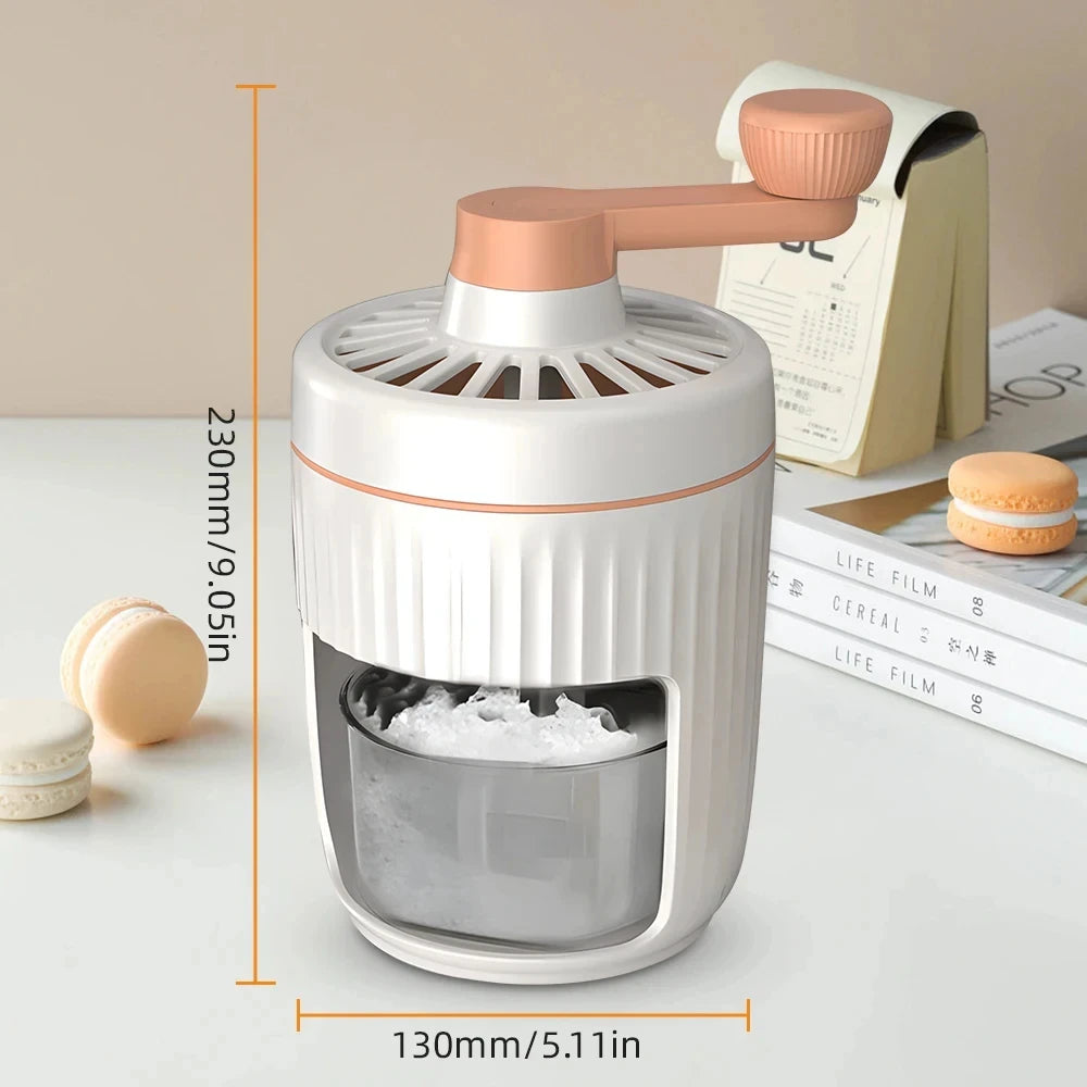 Household Hand Ice Crusher Stainless Steel Blade Fast Ice Crushing Removable Cleaning Slushie Maker Machine  Ice Crusher Summer