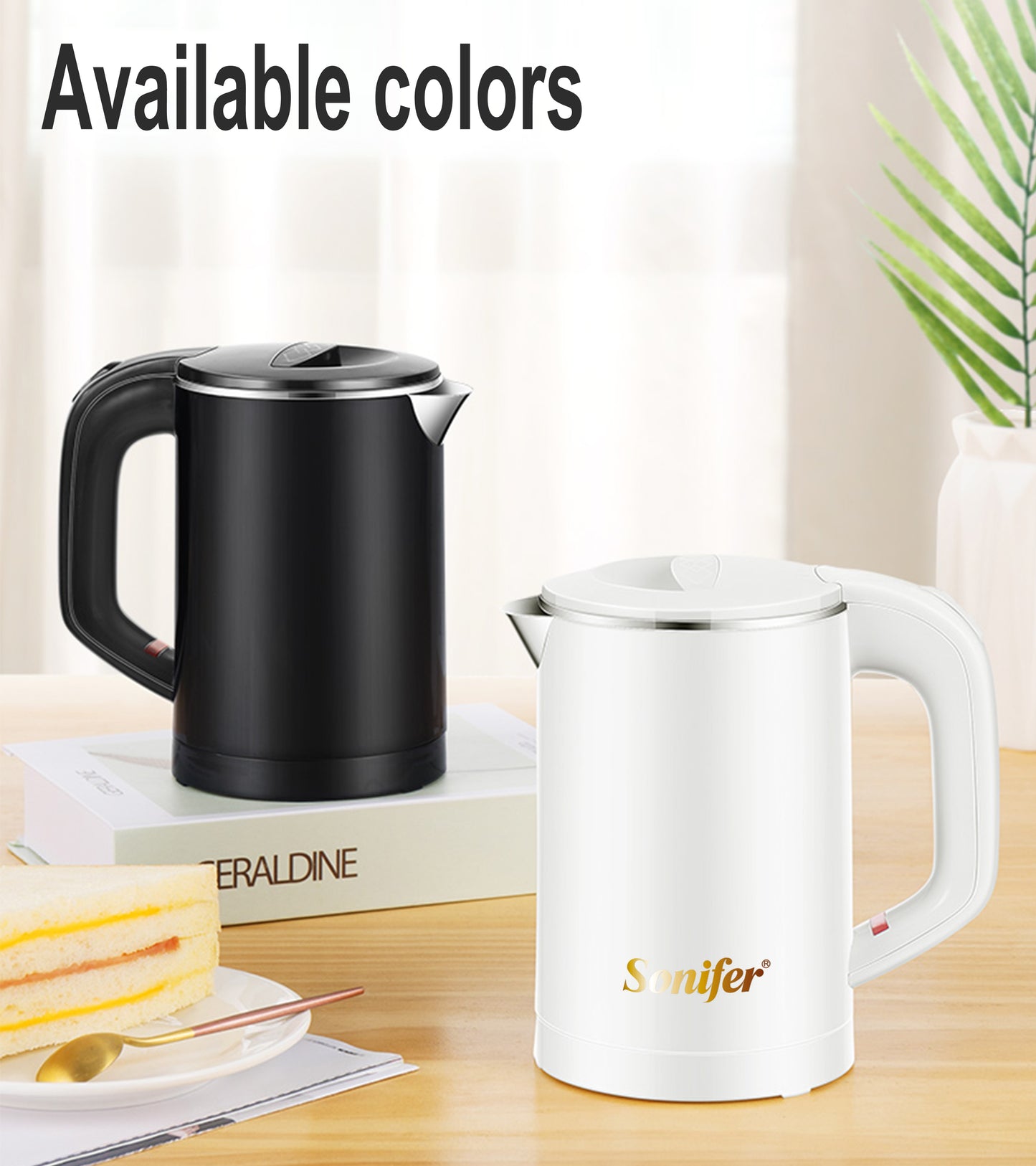 Travel Electric Kettle Tea Coffee 0.6L Mini Stainless Steel Cordless Portable  Kettle 800W For Hotel Family Trip Pot Sonifer