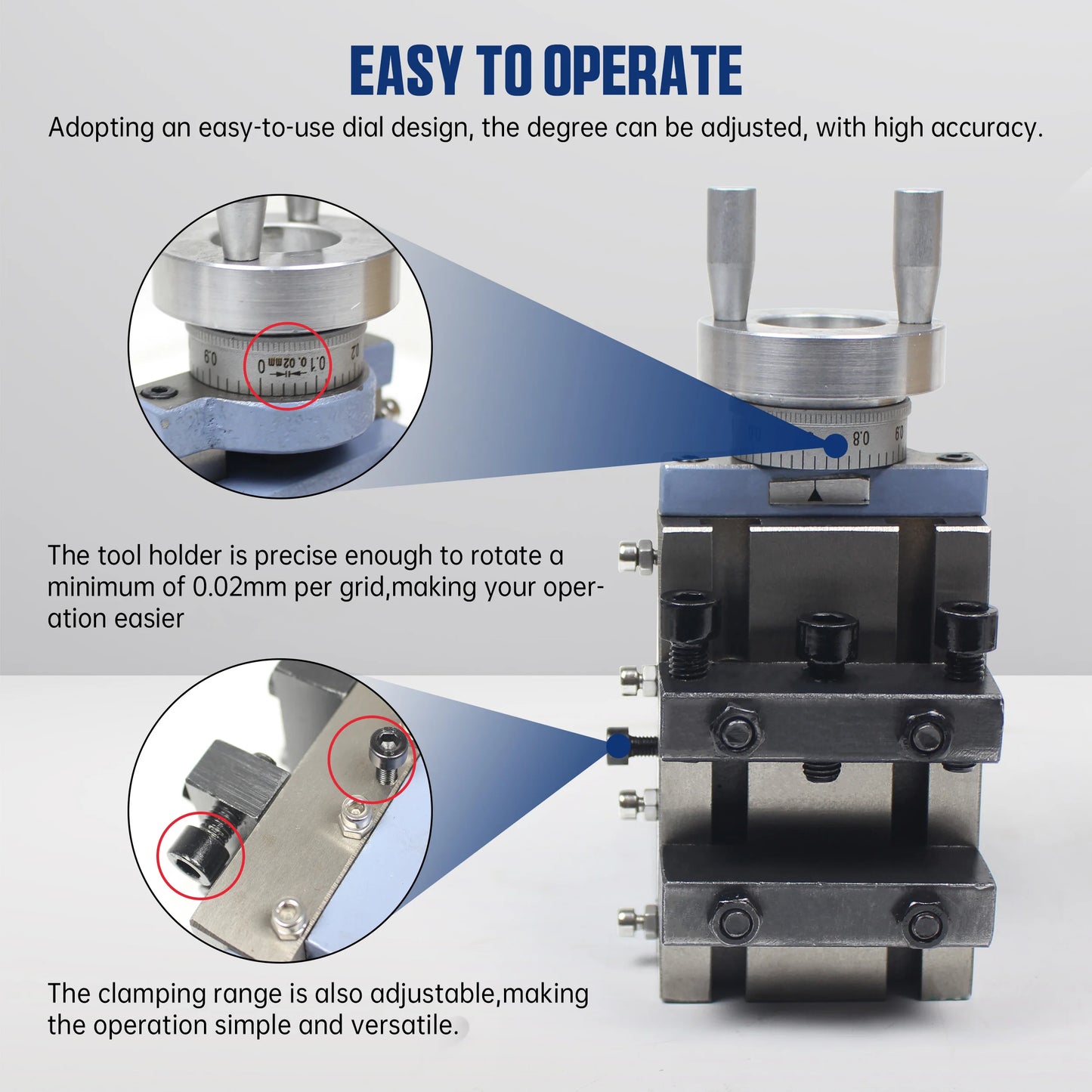 Vertical Knife Holder Vertical Slider Tool Holder For WM210V Milling Attachment Mini Lathe Accessories Part