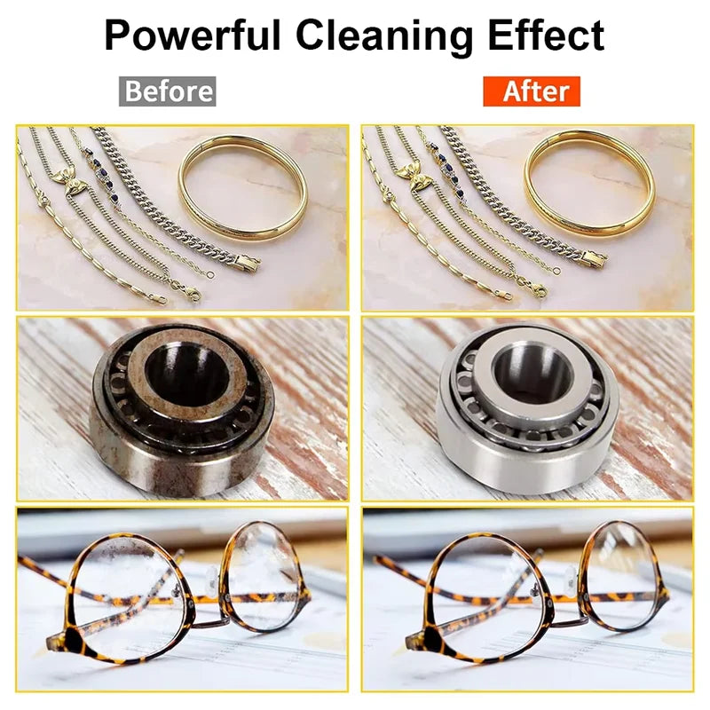 800ml Ultrasonic Cleaner Glasses Ultrasonic Cleaning Device Jewelry Ultrasound Cleaner High Frequency Ultrasonic Washing Bath