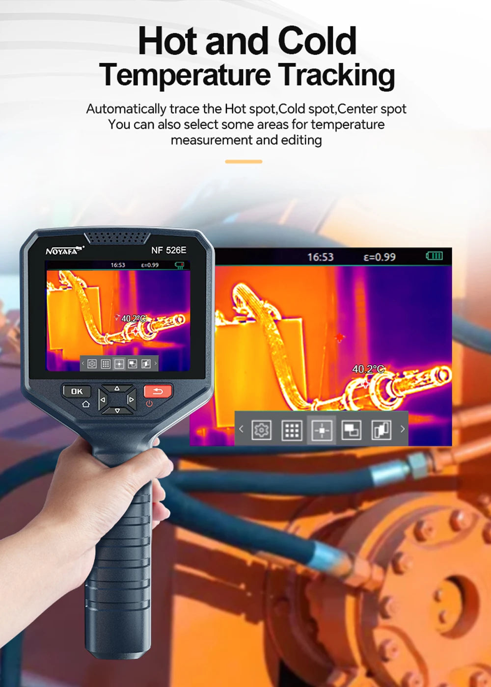 Noyafa NF-526E Professional Thermal Imager 256x192 Infrared Thermal Camera High Sensitive Infrared Thermal Imager for Repair