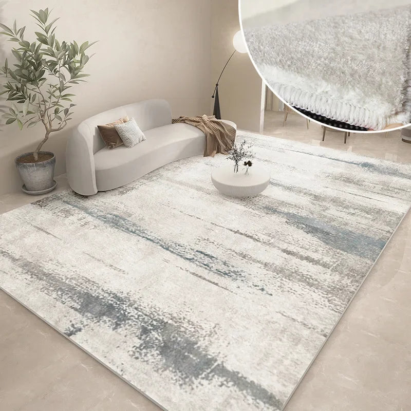 Thickened Study Carpet Modern Abstract Carpets for Living Room Home Washable Plush Floor Mat Minimalist Bedroom Decor Art Rug