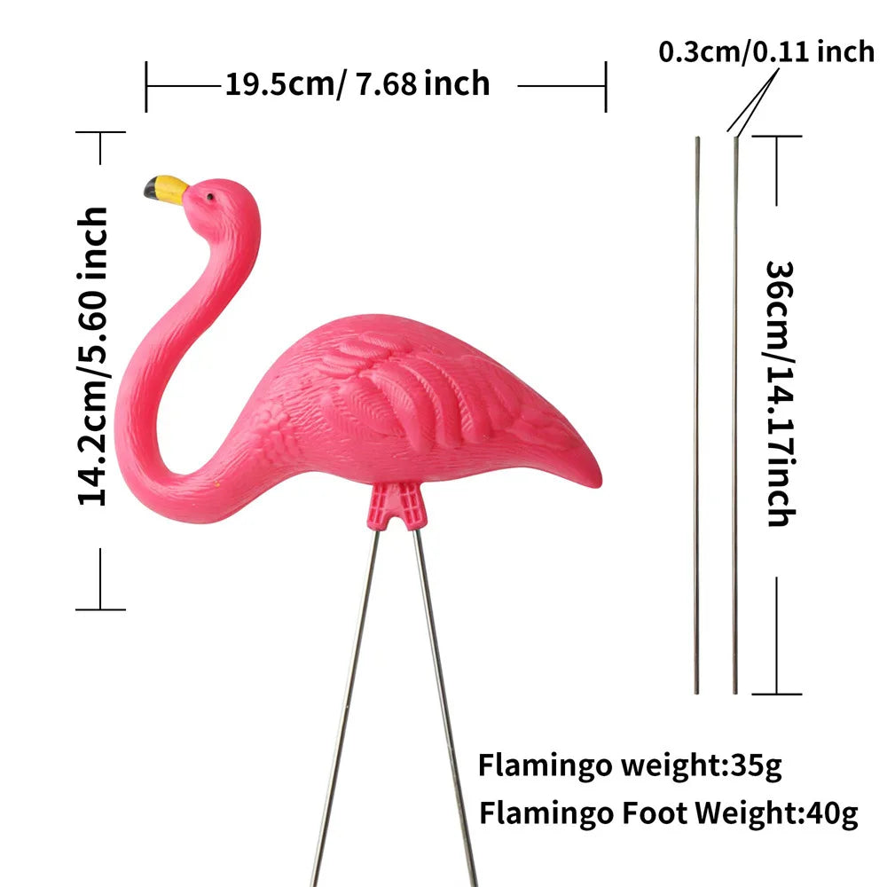 Pink Small Flamingo Garden Decoration Lawn Statues Party Ornament Home Craft Plastic Simulation Artificial Flamingo Decoration