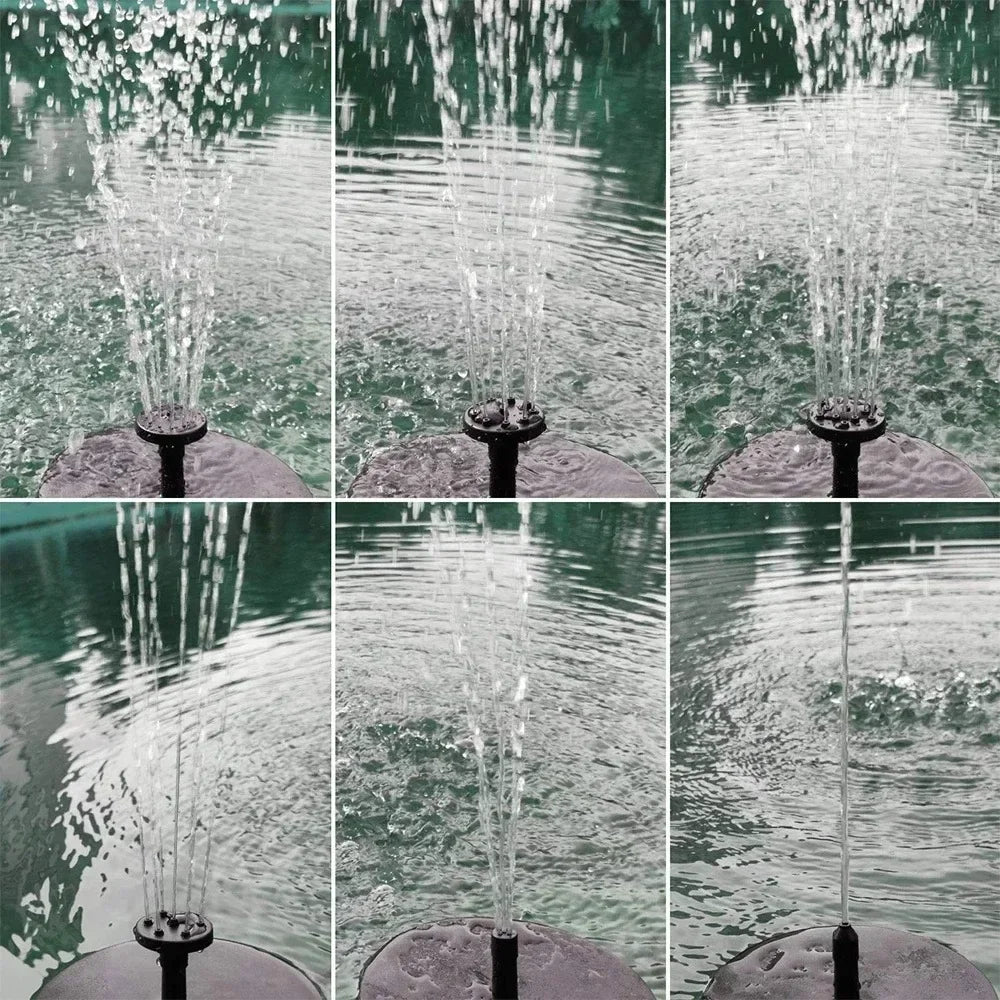 13cm, 16cm, 18cm Floating Solar Fountain Pumps - Perfect for Bird Baths, Garden Outdoor Water Pool and Pond Decoration
