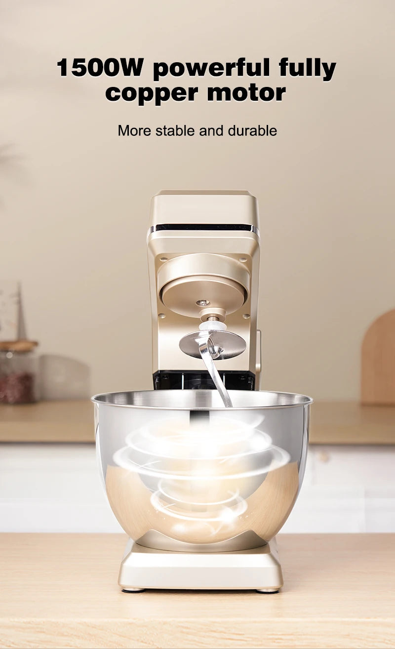 SUNATUR Electric Kitchen Blender Machine: Stand Mixer with Planetary Beater Automatic Mix Support for Dough Efficient Processor