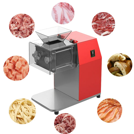Meat Slicer Commercial Stainless Steel Meat Slicing Machine Meat Shredded Diced Machine 110V 220V