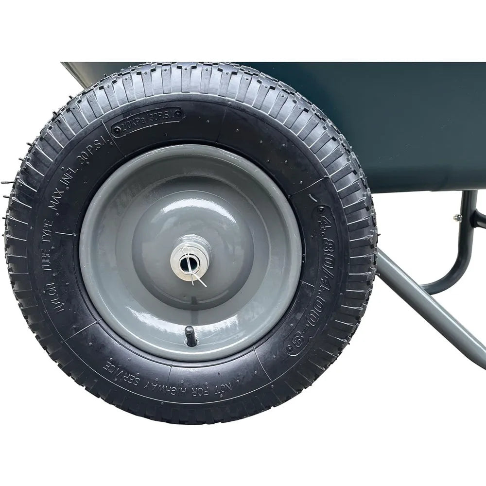 Dual-Wheel Heavy-Duty Dump Cart
1200 lb capacity poly yard wagon towable utility cart with built-in stand. Perfect for landscaping, gardening, hauling mulch, soil, firewood, or tools. Durable, easy-dump design.