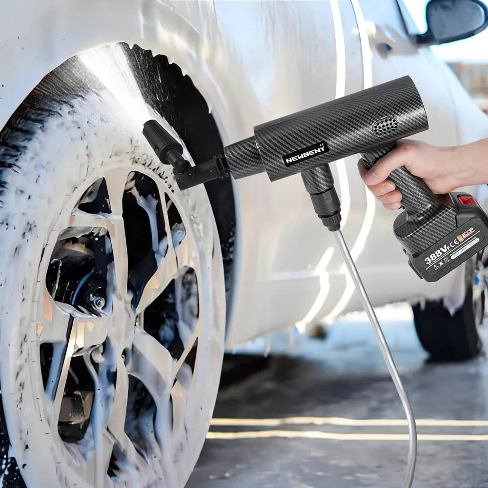 NEWBENY 6 IN 1 200Bar Brushless Electric Washer Cordless Efficient Car Garden Cleaning Power Tools For Makita 18-21V Battery Pin