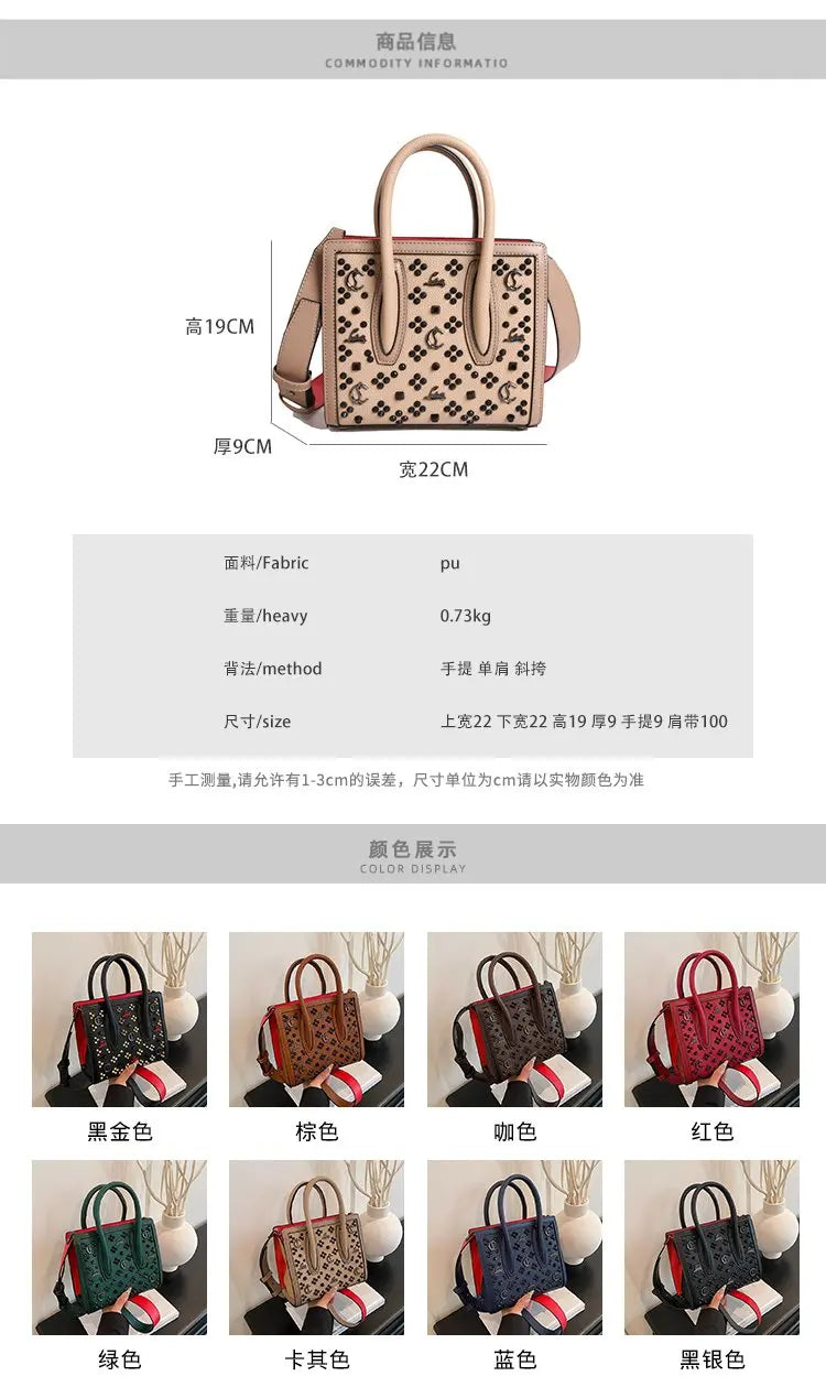 2026 Retro Hollow Out Tote Bag for Women, Large Capacity Canvas Shopper Bag, Fashion Shoulder Bag Crossbody Purse for Daily Use