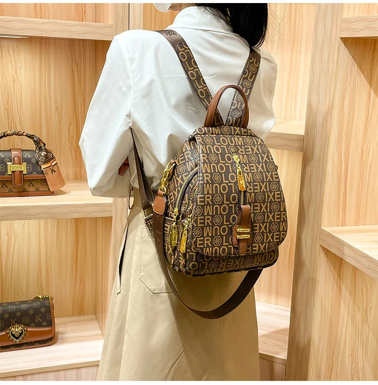 Women’s Fashion Leather Backpack Travel Ready Stylish and durable design, perfect for everyday use, school, or travel.