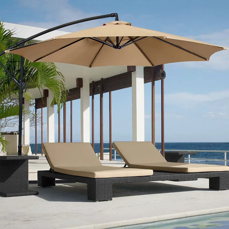 2/2.7/3m UV Protection Parasol Sunshade Umbrella Cover Garden Umbrella Cover Waterproof Beach Canopy Replacement Cover 6/8Ribs