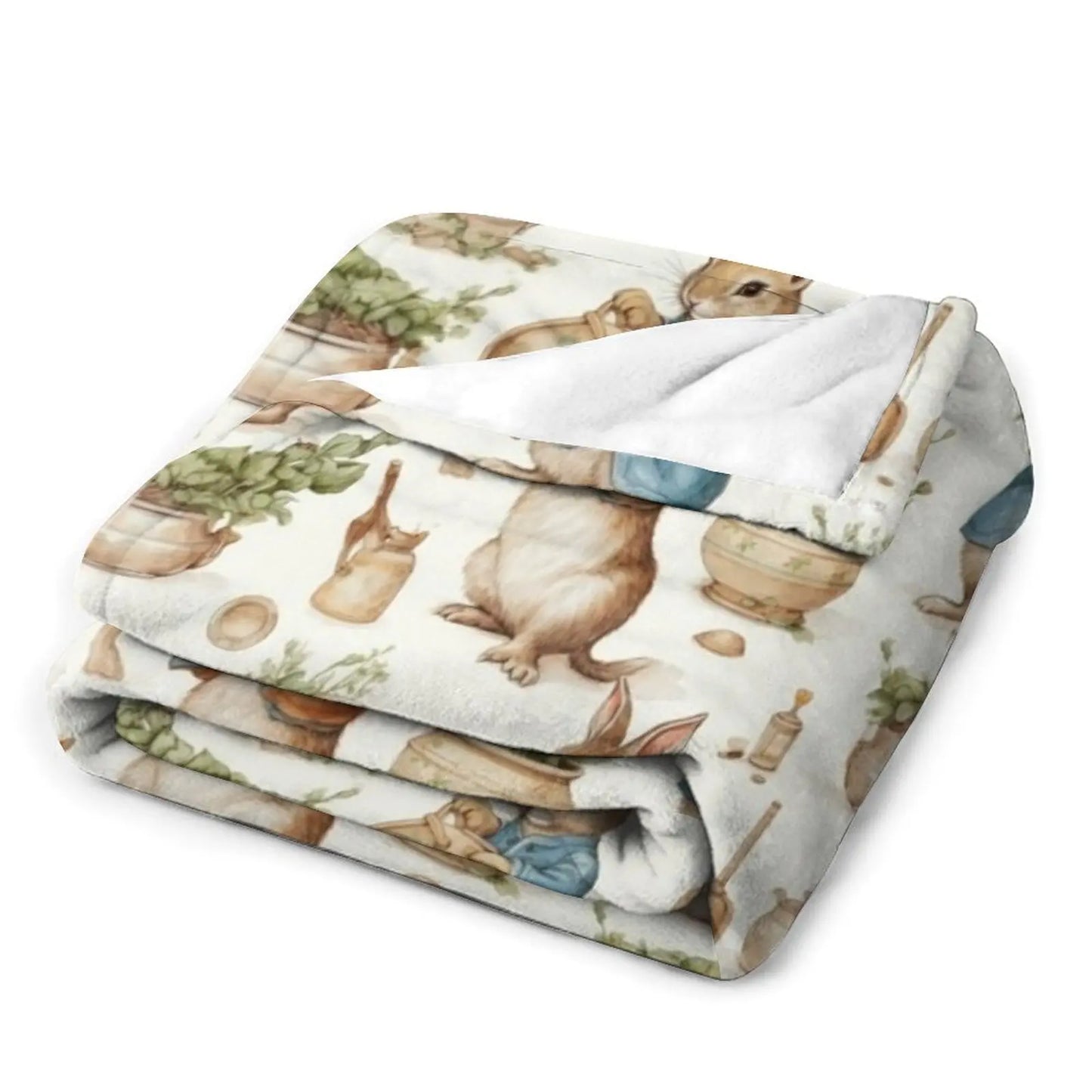 Peter rabbit watercolour Throw Blanket Decoratives Thermal Blankets