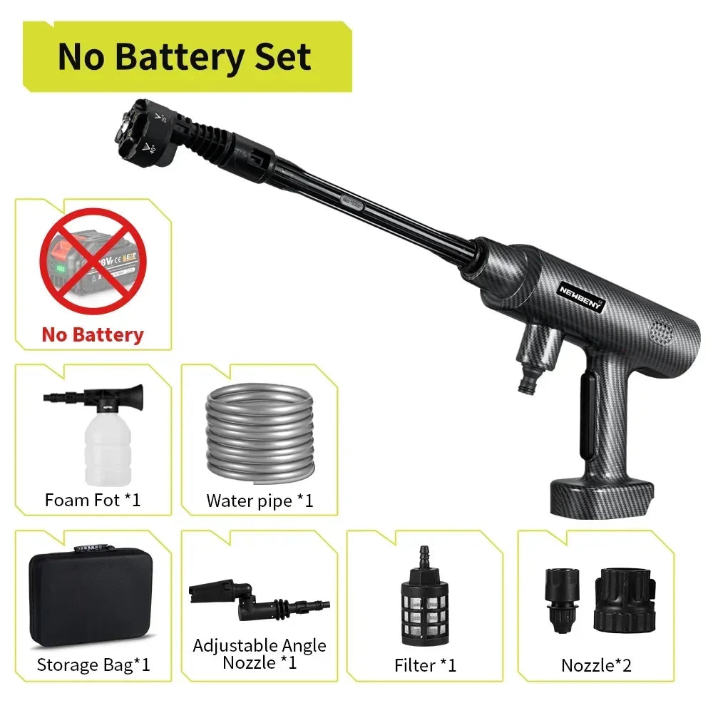 NEWBENY 6 IN 1 200Bar Brushless Electric Washer Cordless Efficient Car Garden Cleaning Power Tools For Makita 18-21V Battery Pin
