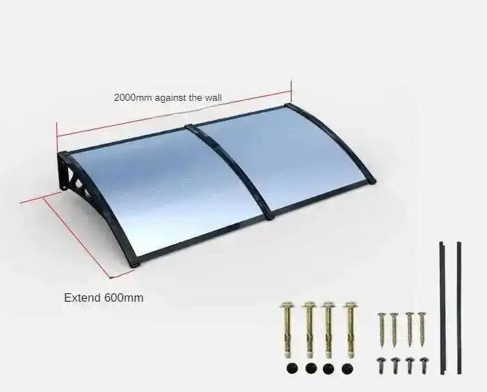 Fashionable Aluminum-plastic Panel Awnings for Outdoor Rainproof UV-proof Silent Awning Modern Simple Awnings for Door Head