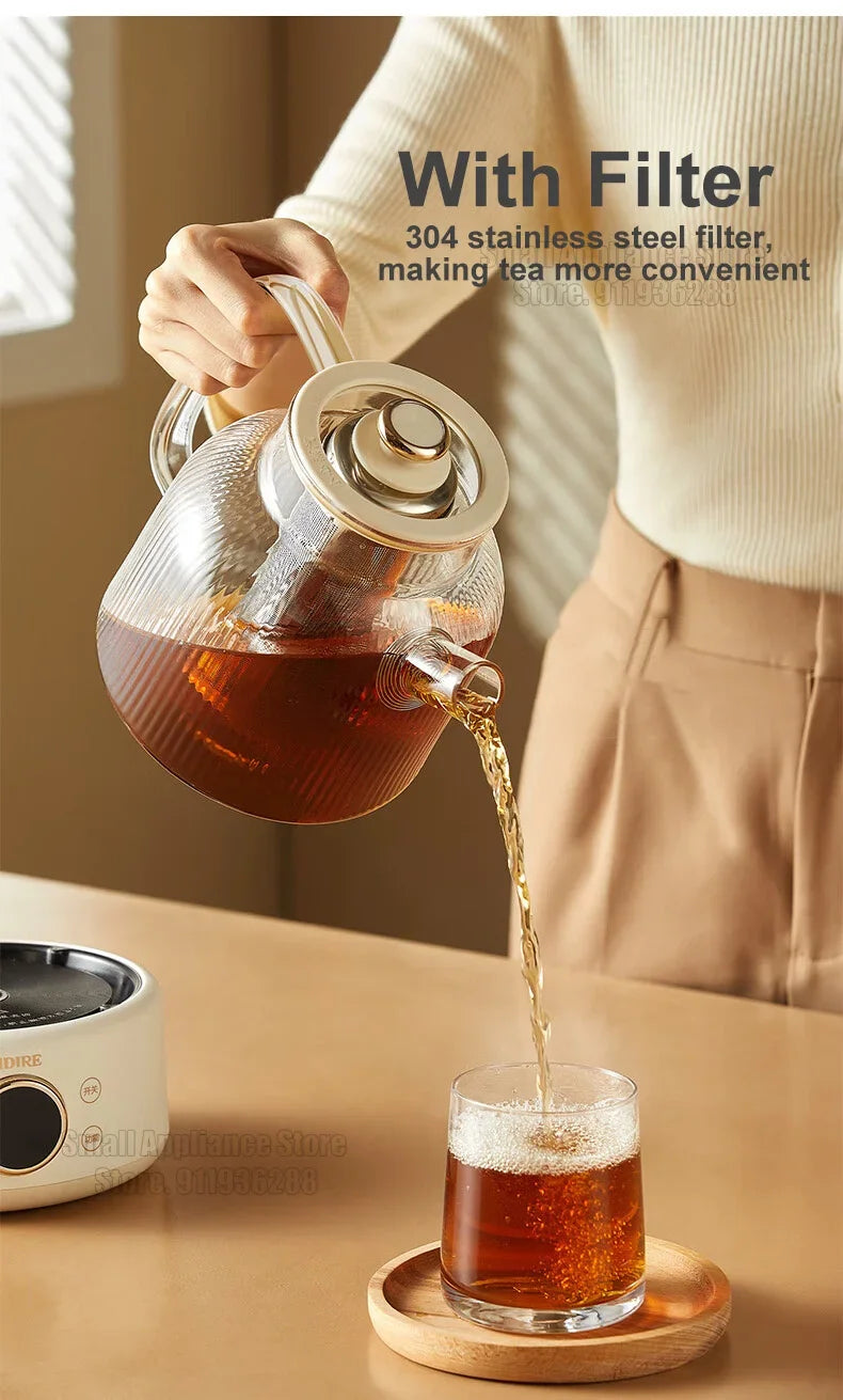 OIDIRE 220v Glass Electric Kettle Health Preserving Pot Tea Maker With Filter Reservation Temperature Adjustable Multi Cooker
