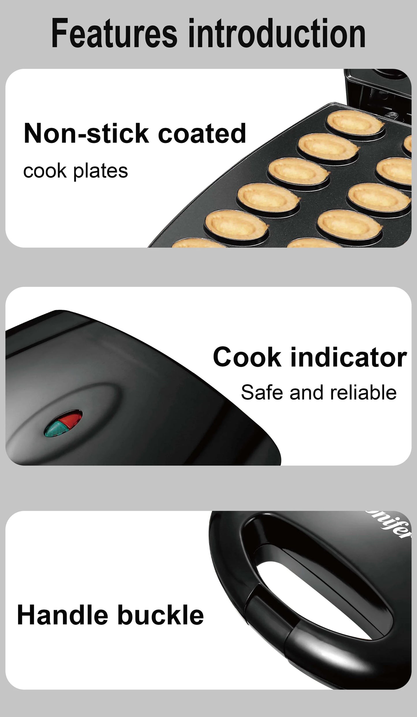 Electric Walnut Cake Waffle Maker 24 Holes Nut Plates Cooking Kitchen Appliances Breakfast Machine Non-stick Iron Pan Sonifer