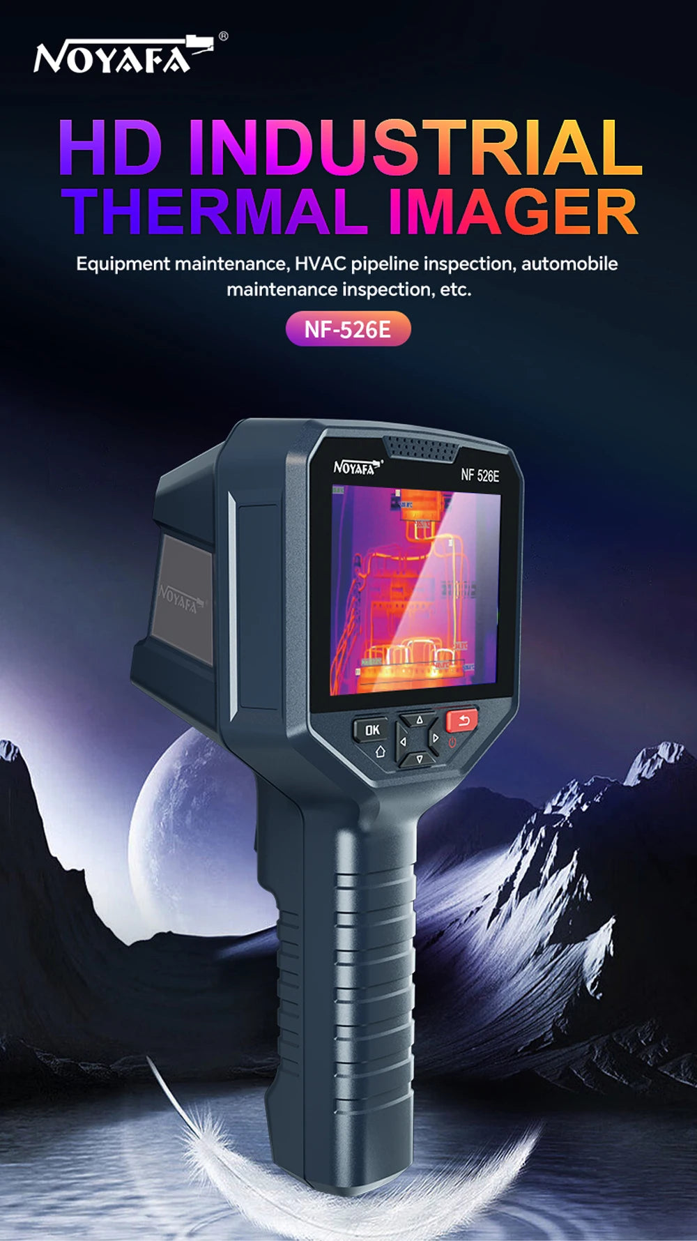 Noyafa NF-526E Professional Thermal Imager 256x192 Infrared Thermal Camera High Sensitive Infrared Thermal Imager for Repair