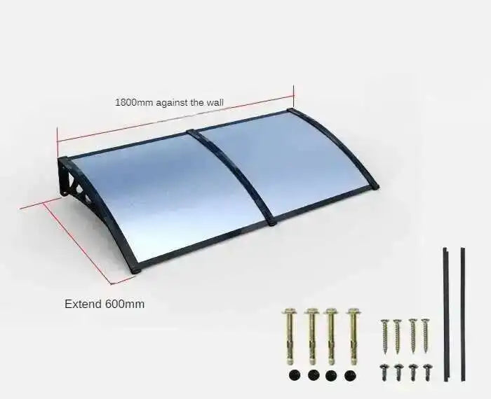 Fashionable Aluminum-plastic Panel Awnings for Outdoor Rainproof UV-proof Silent Awning Modern Simple Awnings for Door Head