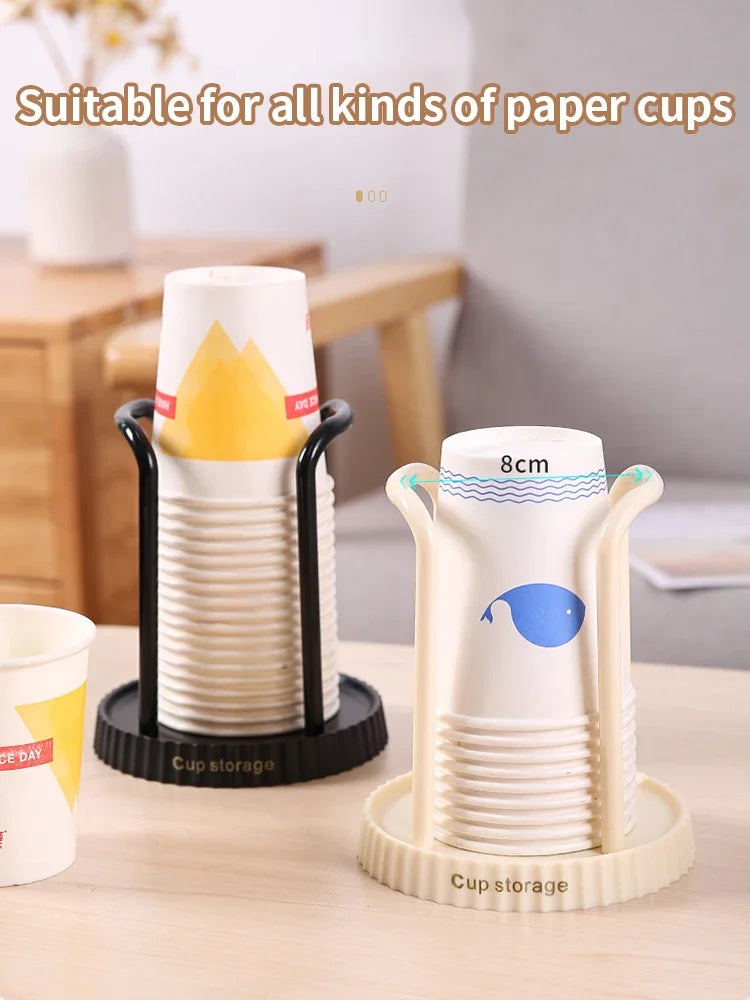 4 PACK Bathroom Cup Dispenser, Plastic Cup Holder, Disposable Cup Holder, Cup Dispenser for Restaurant, Coffee
