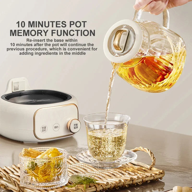 SUPOR 1L Health Pot Glass Electric Kettle 316L Stainless Steel Water Boliler 12H insulation Multifunction Household Teapot 220v