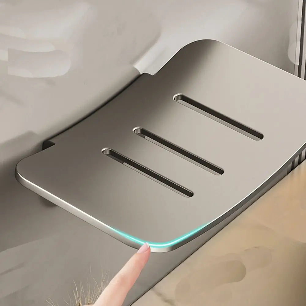 Wall Mounted Metal Soap Dish Fashion Bathroom Kitchen Soap Box Sponge Storage Rack Organizer Soap Holder
