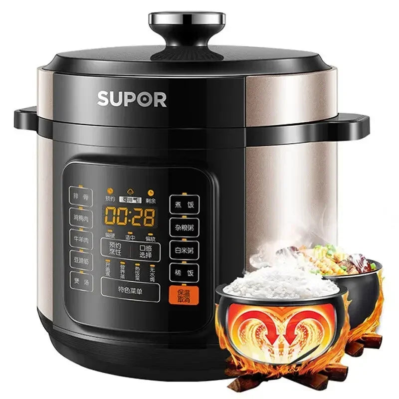 Supor Electric Pressure Cooker High Pressure Cooker Household Double Tank 6L Large Capacity Multi-function 5-8 People