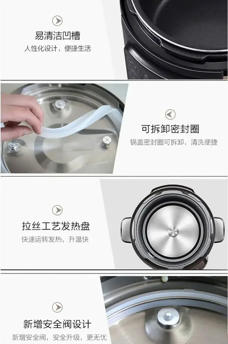 Supor Electric Pressure Cooker High Pressure Cooker Household Double Tank 6L Large Capacity Multi-function 5-8 People