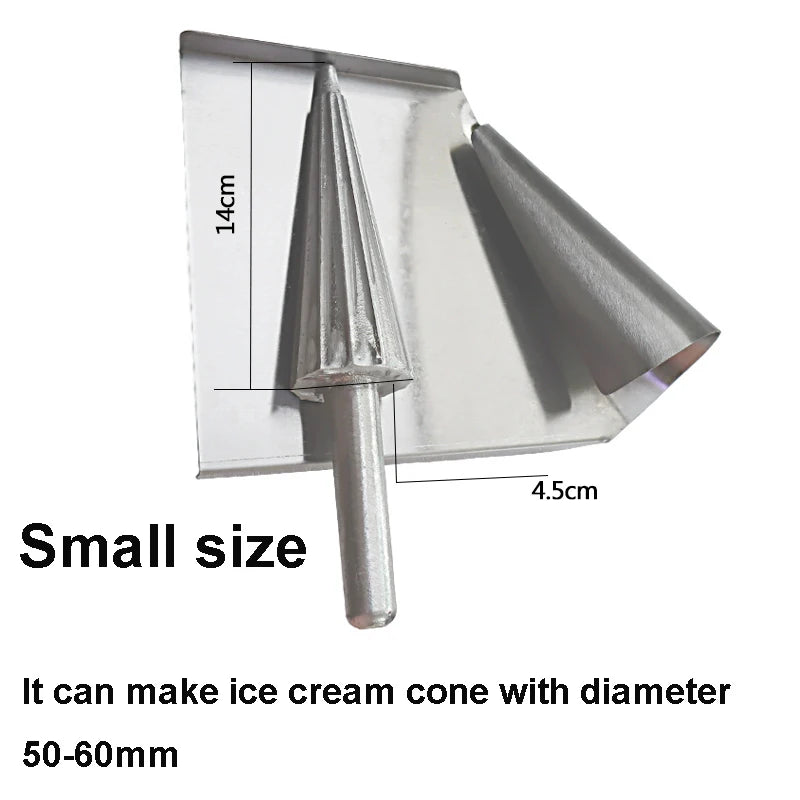 Small / Big Ice Cream Cone Maker Crispy Waffle Cone Gelato Cone Mold Ice Cream Cone Making Machine