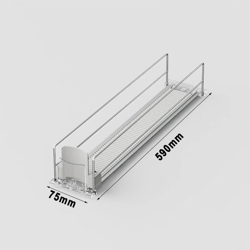 Beverage Spring Pusher Glide for Fridge Automatic Drink Propeller Bottle Rack Cans Organizer Refrigerator Drink Dispenser Shelf