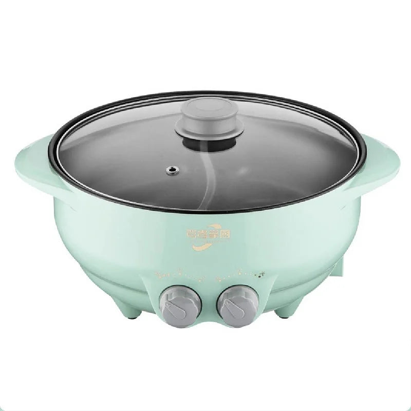 6L Yuanyang Electric Hot Pot Home Multi-function All-In-One Electric Cooking Pot Electric Cook Pot Non-Stick Grill Pan Pot 2000W
