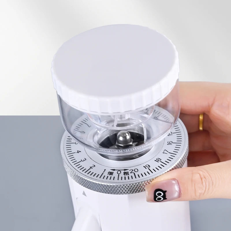 Portable Electric Stainless Steel 48mm Conical Burrs Adjustment Design Electric Coffee Grinder