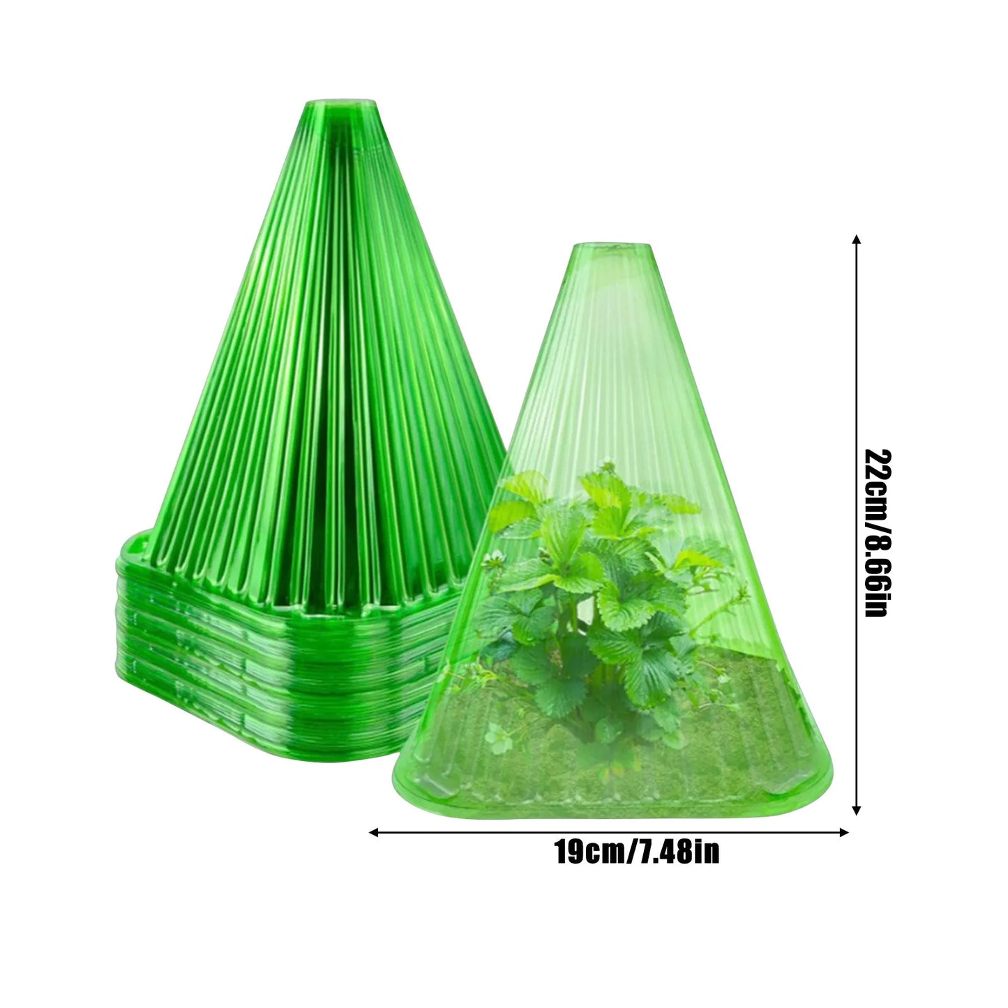 30pcs Growth Box Planting Tent Reusable Square Use Plant Clock Cover To Protect Plants From Bird Frost And Snail Damage Green