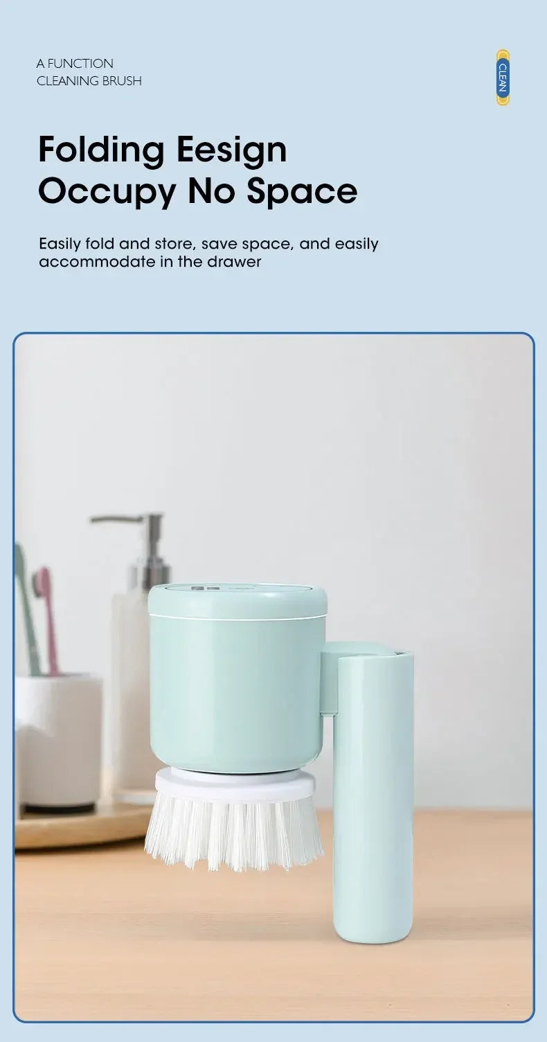 New Cordless Spin Scrubber Electric Rechargeable 5 in 1 Brush Heads for Bathroom Kitchen Tile Grout Shower Car Deep Clean