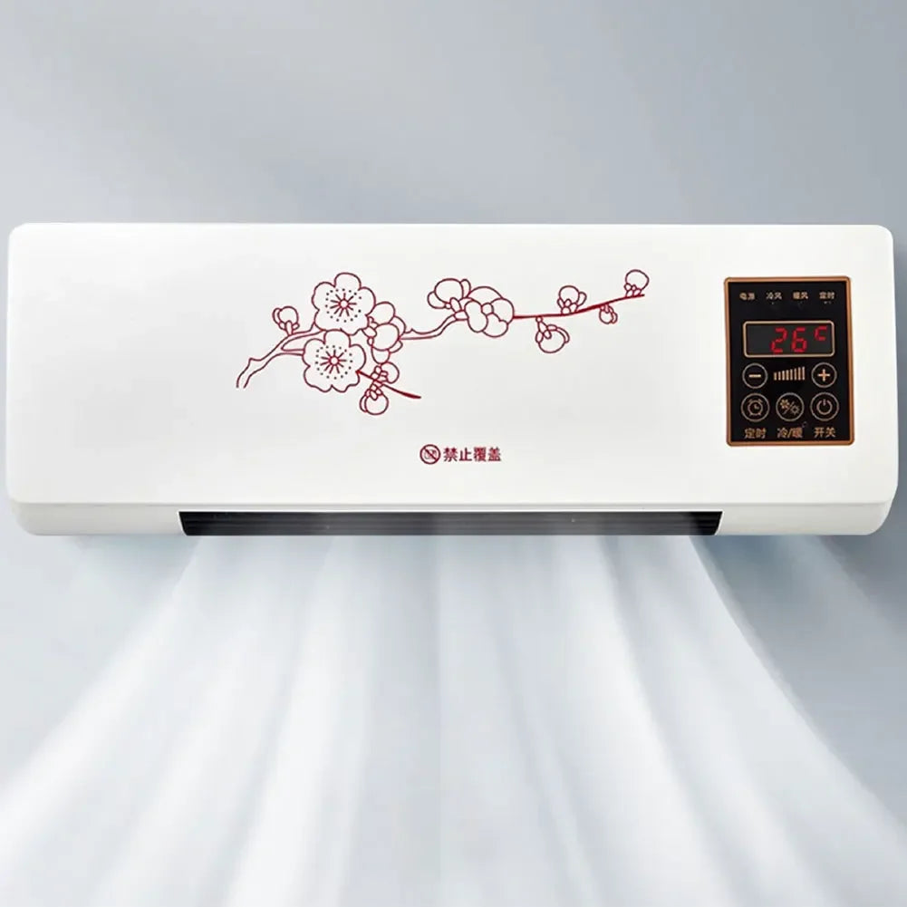 Mini Air Cooler Wall Mounted Electric Home Heater with Remote Control Intelligent Heater for Dormitory Bedroom AU/US/UK/EU Plug