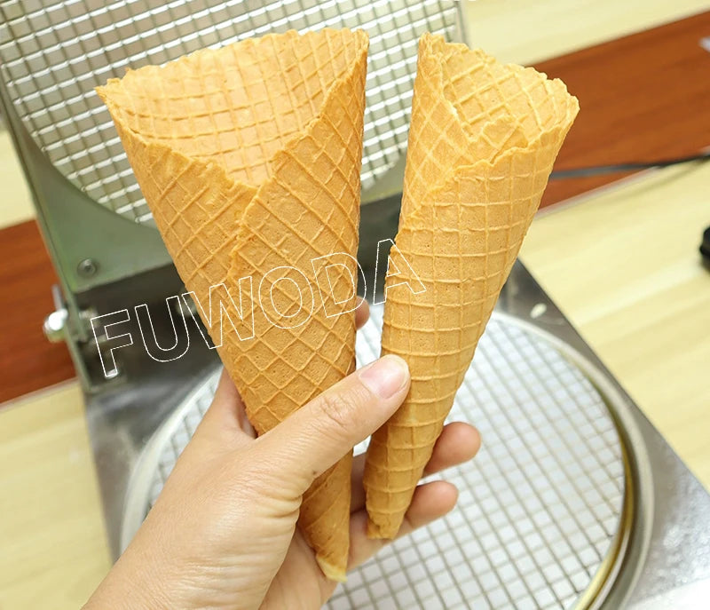 Small / Big Ice Cream Cone Maker Crispy Waffle Cone Gelato Cone Mold Ice Cream Cone Making Machine