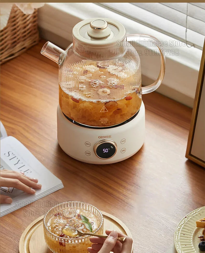 OIDIRE 220v Glass Electric Kettle Health Preserving Pot Tea Maker With Filter Reservation Temperature Adjustable Multi Cooker