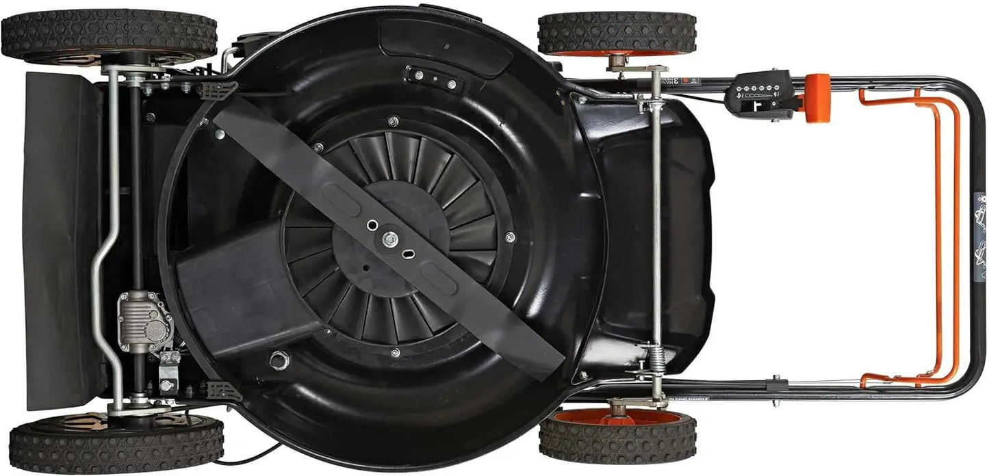 22” 201cc Select PACE Lawn Mower 6-Speed CVT, High Wheel, RWD
3-in-1 gas-powered, self-propelled walk-behind mower in black. Efficient for cutting, mulching, and bagging lawns.