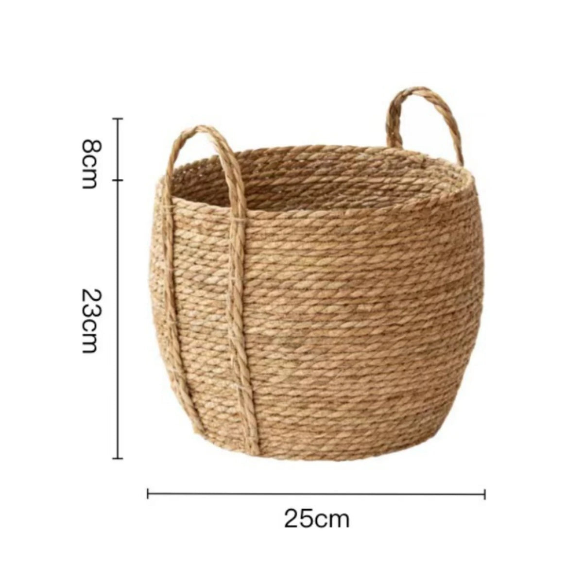 Home Garden Balcony Placed Pastoral Style Seaweed Hand-woven Flower Pot Decorative Flower Basket With Handle